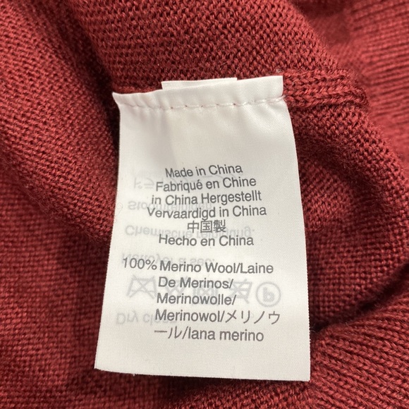 J. Crew V-Neck Merino Wool Sweater Pullover Mid Brown size M - Picture 7 of 9